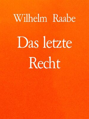 cover image of Das letzte Recht